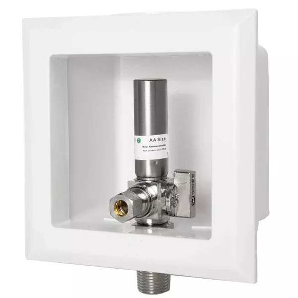 1/2" MIP Inlet, Dishwasher Outlet Box, with Copper Water Hammer Arrestor