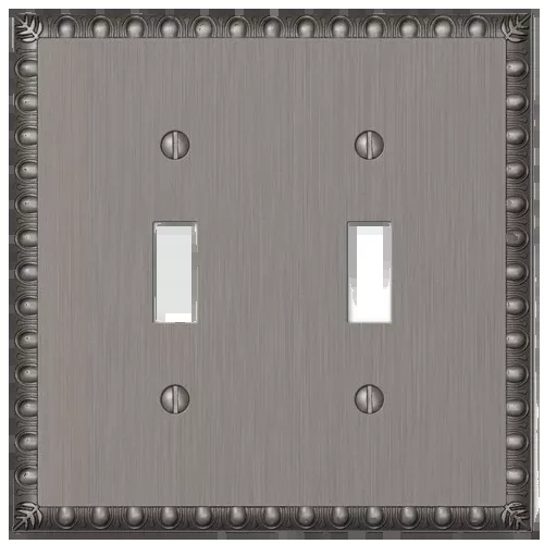 Amerelle 2 Toggle Egg and Dart Antique Nickel Plate