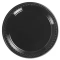 Chinet 81409 9 in. Diameter Heavyweight Plastic Plates - Black (500/Carton)