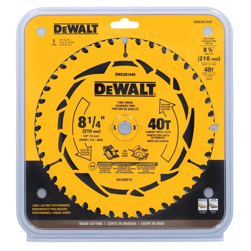 DeWalt 8-1/4 in. D X 5/8 in. Tungsten Carbide Tipped Circular Saw