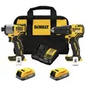 Dewalt Brushless Li-Ion Cordless 1/2 in. Hammer Drill Driver and 1/4 in. Impact Driver Combo Kit with 2 Batteries (1.7 Ah) - DCK228E2