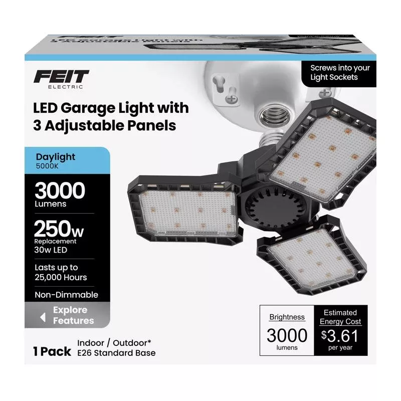 Feit ED28 E26 (Medium) LED Garage Bulb Daylight 250 Watt Equivalence 1
