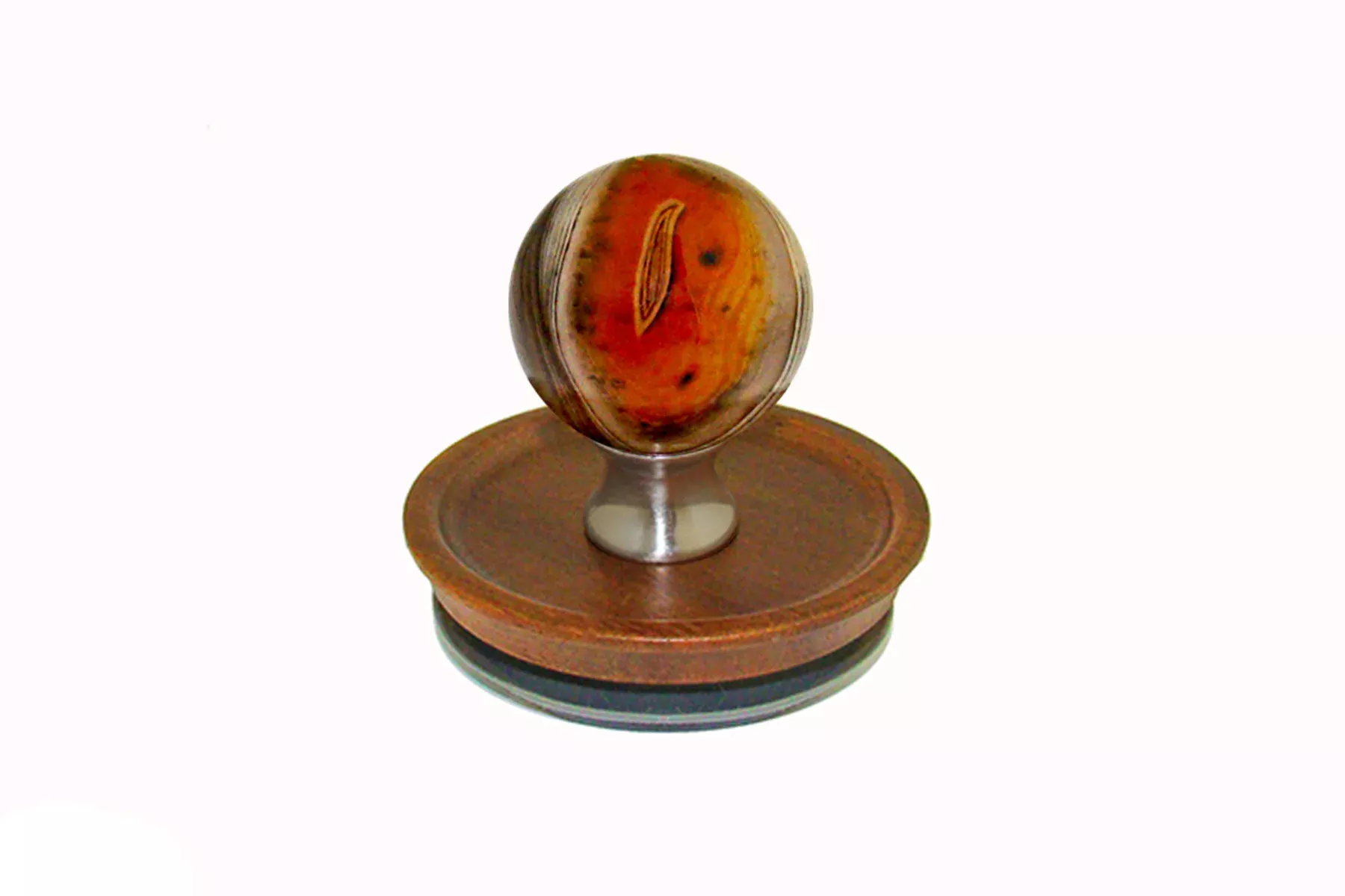 Get Myterra Gemstone Hardware CARN.L.15 Carnelian Sphere Knob on Acacia Wooden Lid by Gemstone Hardware