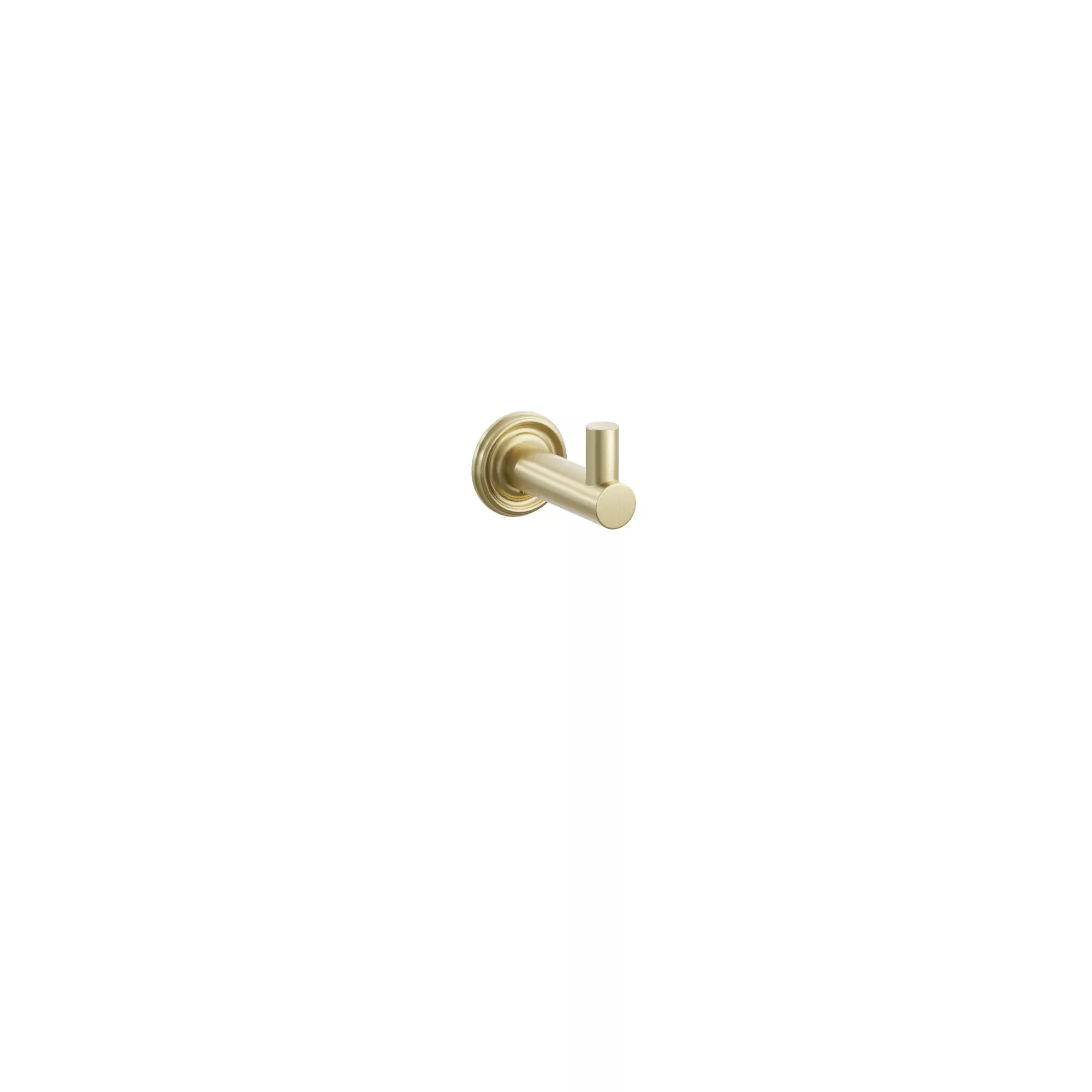 Modern Tubular Brass Single Hook with Rosette 228600