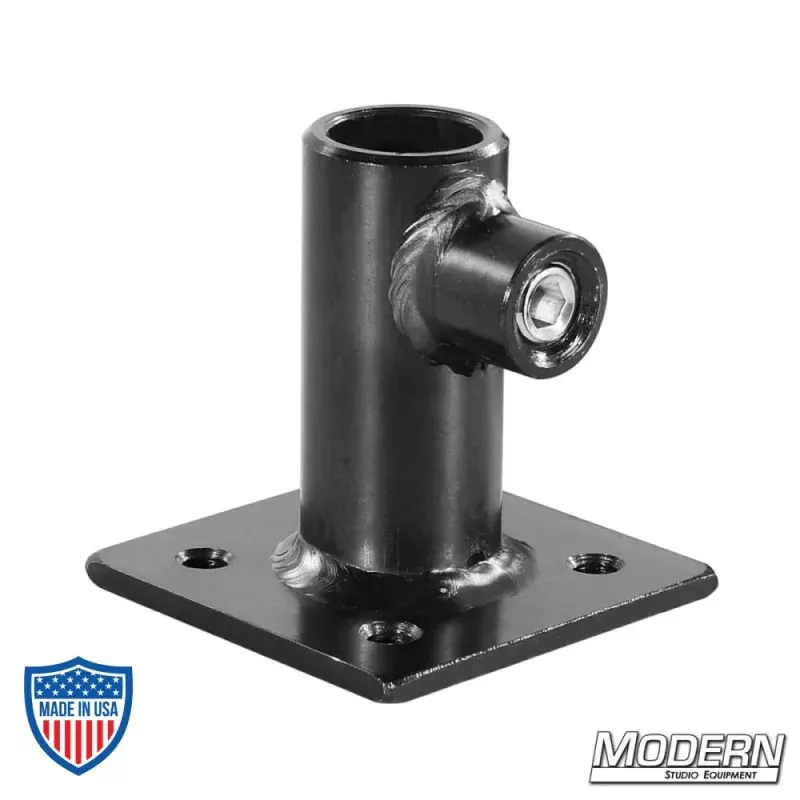 Modern Vertical 5/8" Receiver Plate - Black Zinc