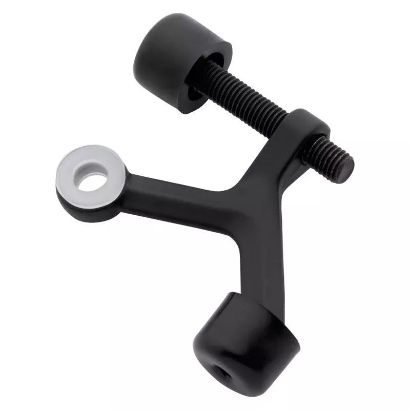 National Hardware Zinc Matte Black Hinge Pin Door Stop Mounts to door