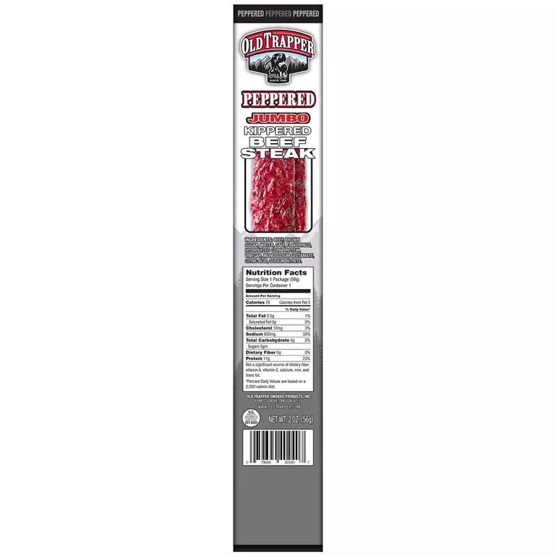 Old Trapper Kippered Peppered Beef Steak 2 oz Boxed