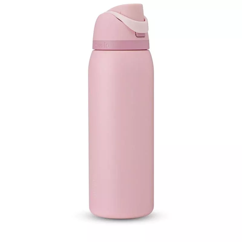 Owala FreeSip 40 fl. oz. Rose Quartz BPA Free Water Bottle with Spout