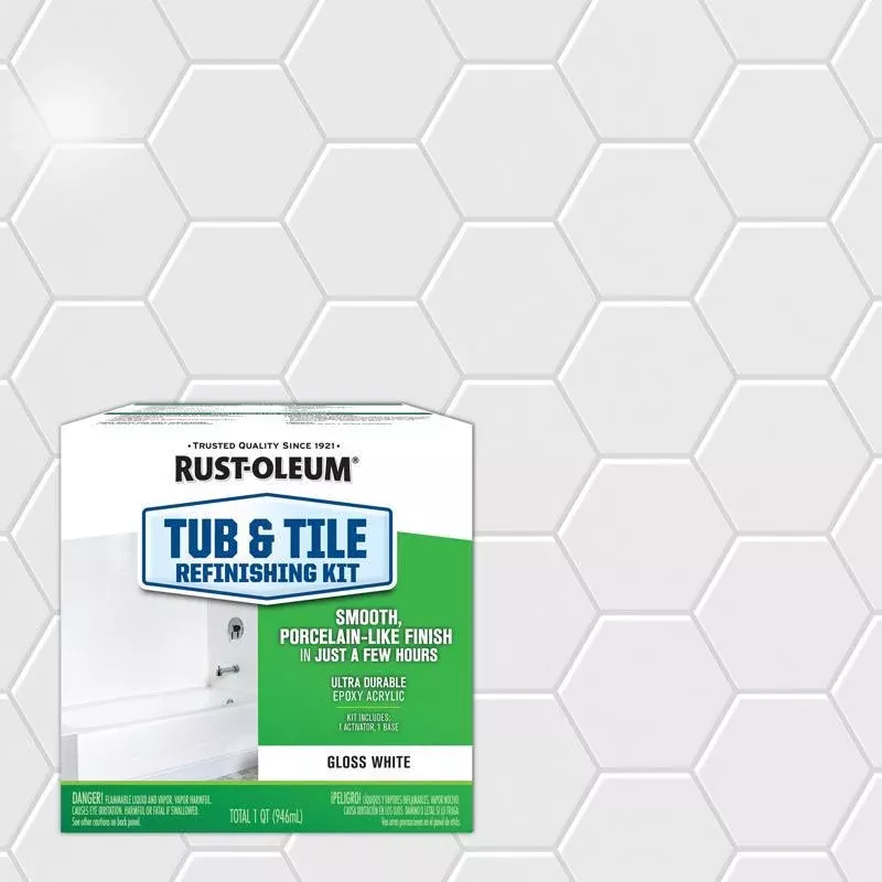 Rust-Oleum Specialty Gloss White Tub and Tile Refinishing Kit Interior