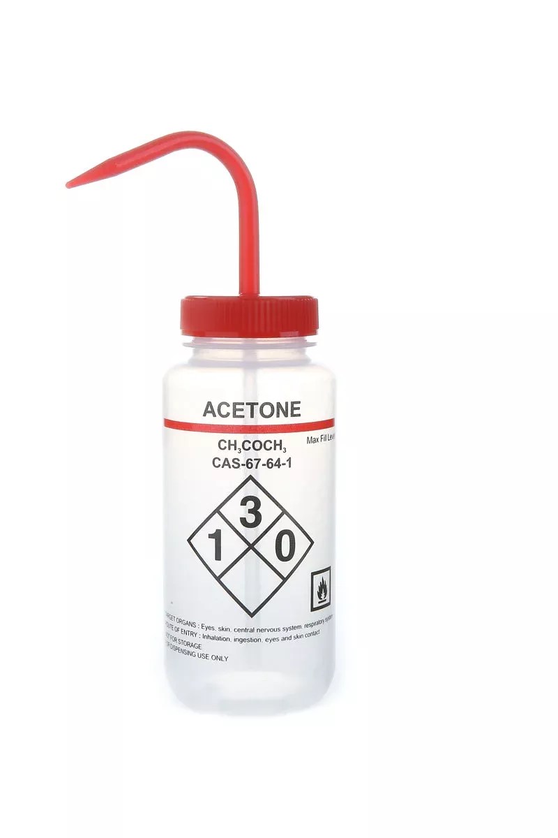 Safety Labeled Wash Bottles 120250