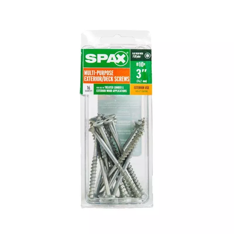SPAX No. 10 in. X 3 in. L Gray Star Flat Head Deck Screws 16 pk