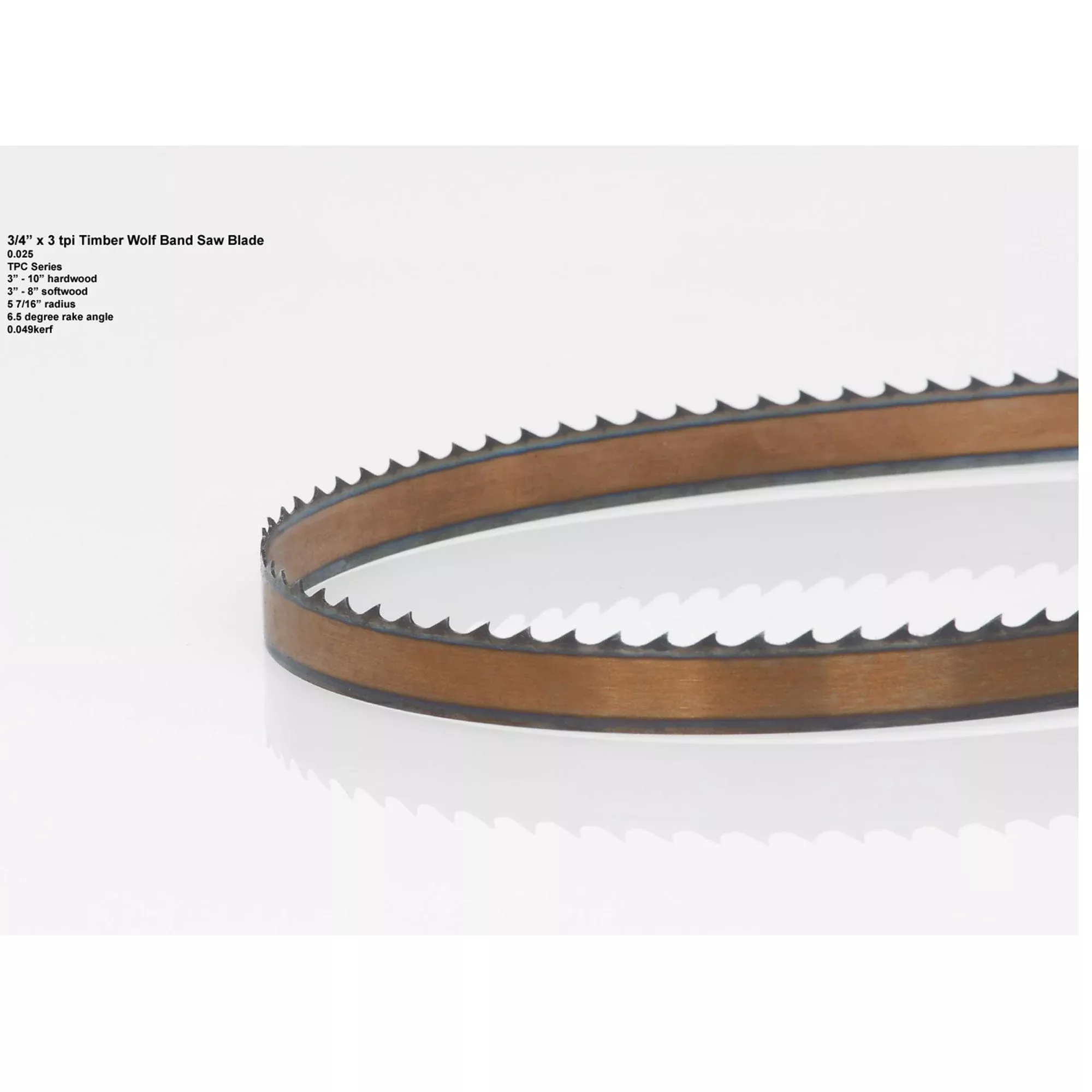 Timber Wolf Bandsaw Blade - 131-1/2 x 3/4 x .025 x 3 TPI | Woodcraft